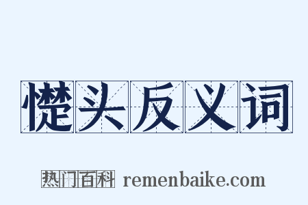 憷头反义词是什么意思的图片